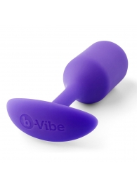 Фиолетовая пробка для ношения B-vibe Snug Plug 2 - 11,4 см. - b-Vibe