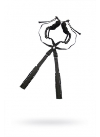 Чёрный бондажный комплект Romfun Sex Harness Bondage на сбруе - Romfun - купить с доставкой в Краснодаре