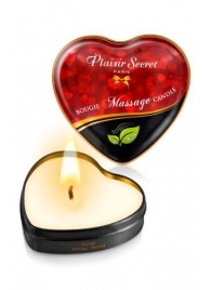 Массажная свеча с нейтральным ароматом Bougie Massage Candle - 35 мл. - Plaisir Secret - купить с доставкой в Краснодаре