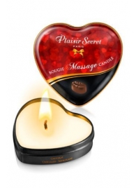 Массажная свеча с ароматом шоколада Bougie Massage Candle - 35 мл. - Plaisir Secret - купить с доставкой в Краснодаре