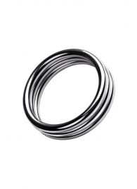 Металлическое эрекционное кольцо с рёбрышками размера M - ToyFa - в Краснодаре купить с доставкой