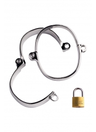 Металлические наручники с навесным замочком - ToyFa - купить с доставкой в Краснодаре