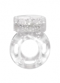 Прозрачное эрекционное кольцо с вибрацией Rings Axle-pin - Lola Games - в Краснодаре купить с доставкой