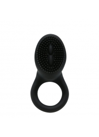 Чёрное эрекционное кольцо со стимулятором клитора с вибрацией - Baile - в Краснодаре купить с доставкой