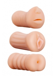 Набор из 3 мастурбаторов LIFELIKE STROKER SET - Dream Toys - в Краснодаре купить с доставкой