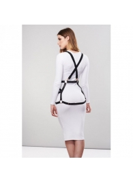 Чёрная упряжь ARROW DRESS HARNESS - Bijoux Indiscrets - купить с доставкой в Краснодаре