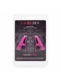 Розовые зажимы на соски с вибрацией Nipple Play Nipplettes - California Exotic Novelties - купить с доставкой в Краснодаре