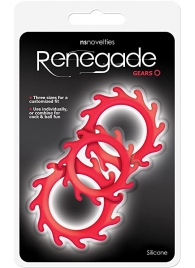 Набор из 3 красных эрекционных колец Renegade Gears - NS Novelties - в Краснодаре купить с доставкой