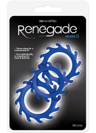 Набор из 3 синих эрекционных колец Renegade Gears - NS Novelties - в Краснодаре купить с доставкой
