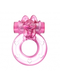Розовое эрекционное кольцо с вибрацией Ring - Baile - в Краснодаре купить с доставкой