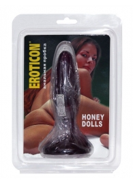 Фиолетовая анальная пробка HONEY DOLLS - 16 см. - Eroticon