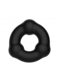 Черное эрекционное кольцо с 3 шариками - Baile - в Краснодаре купить с доставкой