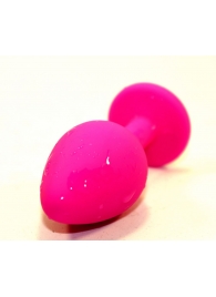Розовая силиконовая коническая пробка с розовым стразом - 8,2 см. - 4sexdreaM - купить с доставкой в Краснодаре