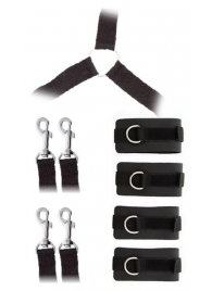 Комплект наручников и поножей LUXURIOUS BED RESTRAINT CUFF SET - Blush Novelties - купить с доставкой в Краснодаре