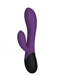 Фиолетовый вибратор с клиторальным отростком и нагревом Perseus - 20,8 см. - Le Frivole