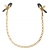 Чёрные с золотом зажимы на соски Gold Chain Nipple Clamps - Pipedream - купить с доставкой в Краснодаре