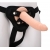 Телесный страпон на черных трусиках STRAP ON REAL DILDO - 20 см. - Dream Toys - купить с доставкой в Краснодаре