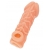 Телесная закрытая насадка с венками Cock Sleeve Size M - 15,6 см. - KOKOS - в Краснодаре купить с доставкой