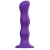 Фиолетовая насадка Strap-On-Me Dildo Geisha Balls size XL - Strap-on-me - купить с доставкой в Краснодаре