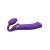 Фиолетовый безремневой вибрострапон Silicone Bendable Strap-On - size XL - Strap-on-me - купить с доставкой в Краснодаре