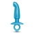 Голубая анальная пробка для массажа простаты Hither Silicone Prostate Plug - 14,3 см. - b-Vibe - в Краснодаре купить с доставкой