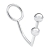 Кольцо на пенис с анальным стимулятором Two Bead Stainless Steel Anal Hook   Cock Ring - BlueLine - в Краснодаре купить с доставкой