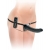 Черный страпон с вагинальной пробкой Deluxe Vibrating Penetrix Strap-On - 19 см. - Pipedream - купить с доставкой в Краснодаре