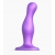 Фиолетовая насадка Strap-On-Me Dildo Plug Curvy size M - Strap-on-me - купить с доставкой в Краснодаре
