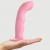 Розовая насадка-стимулятор Strap-On-Me Tapping Dildo Wave - Strap-on-me - купить с доставкой в Краснодаре