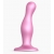 Розовая насадка Strap-On-Me Dildo Plug Curvy size M - Strap-on-me - купить с доставкой в Краснодаре