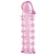 Гелевая розовая насадка на фаллос с шипами - 12 см. - Toyfa Basic - в Краснодаре купить с доставкой
