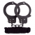 Чёрные наручники из листового металла в комплекте с веревкой BONDX METAL CUFFS LOVE ROPE SET - Dream Toys - купить с доставкой в Краснодаре