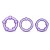 Набор из 3 фиолетовых эрекционных колец Stay Hard Beaded Cockrings - Blush Novelties - в Краснодаре купить с доставкой