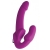 Ярко-розовый безремневой вибрострапон Evoke Vibrating Strapless Silicone Strap-on Dildo - XR Brands - купить с доставкой в Краснодаре