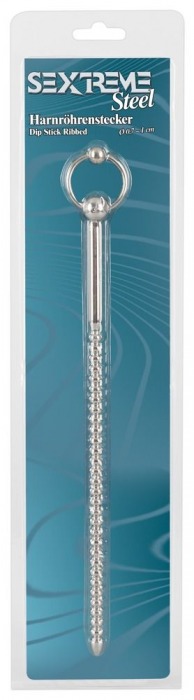 Винтовой уретральный зонд Sextreme Dip Stick Ribbed - 27,7 см. - Orion - купить с доставкой в Краснодаре