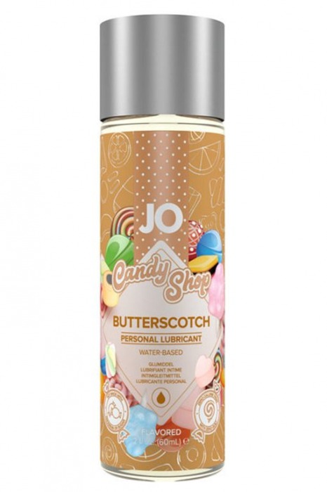 Смазка на водной основе Candy Shop Butterscotch с ароматом ирисок - 60 мл. - System JO - купить с доставкой в Краснодаре