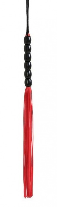 Красно-черная силиконовая мини-плеть - 22 см. - Джага-Джага - купить с доставкой в Краснодаре