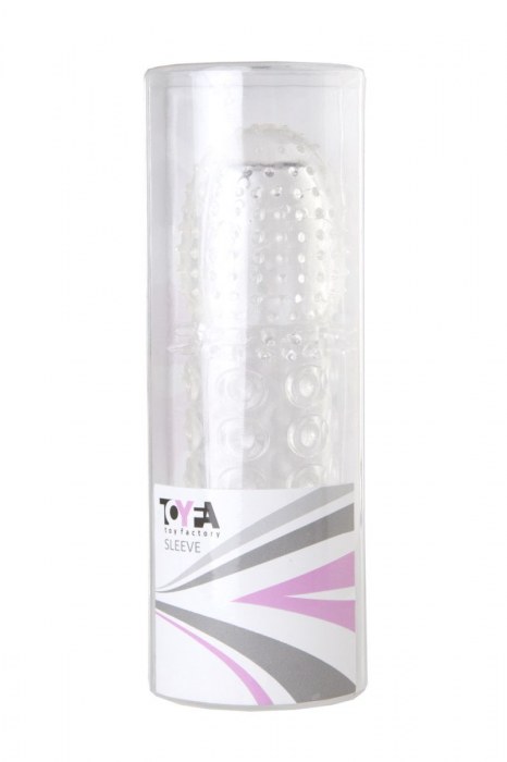 Прозрачная закрытая гелевая насадка - 13,5 см. - Toyfa Basic - в Краснодаре купить с доставкой