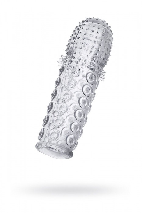 Прозрачная закрытая гелевая насадка - 13,5 см. - Toyfa Basic - в Краснодаре купить с доставкой