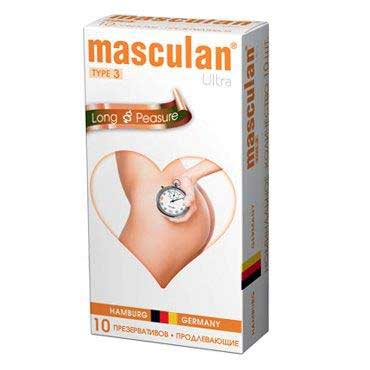 Розовые презервативы Masculan Ultra Long Pleasure с колечками, пупырышками и продлевающим эффектом - 10 шт. - Masculan - купить с доставкой в Краснодаре