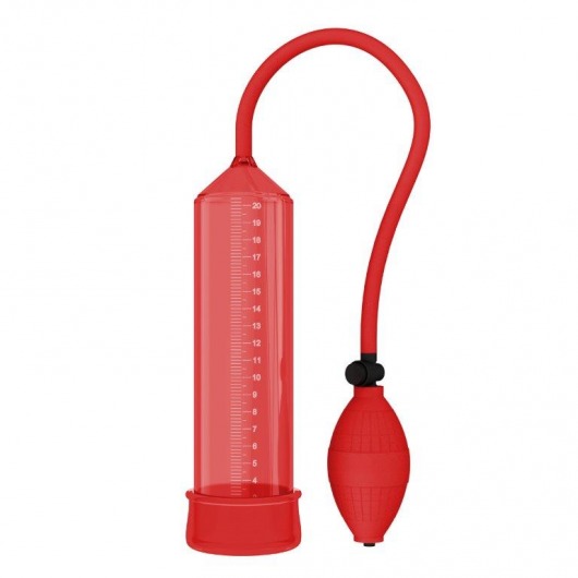 Красная вакуумная помпа - 25 см. - Rubber Tech Ltd - в Краснодаре купить с доставкой