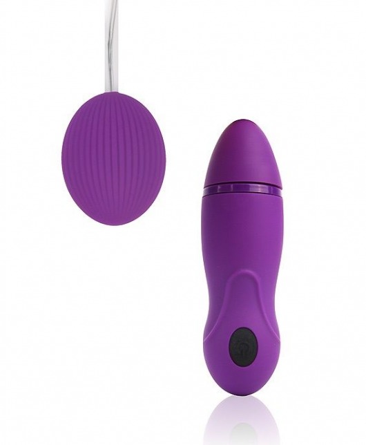 Фиолетовое виброяйцо Cosmo с пультом управления на проводе - Bior toys