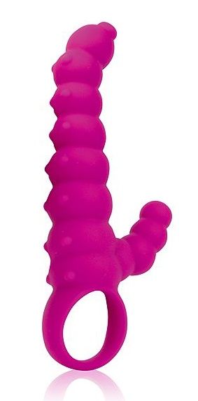 Розовый силиконовый стимулятор Cosmo - 9,5 см. - Bior toys