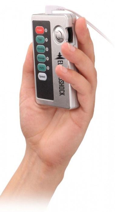 Черный электростимулятор с проводящей насадкой E-Stim Butt Plug - 8 см. - Shots Media BV - купить с доставкой в Краснодаре