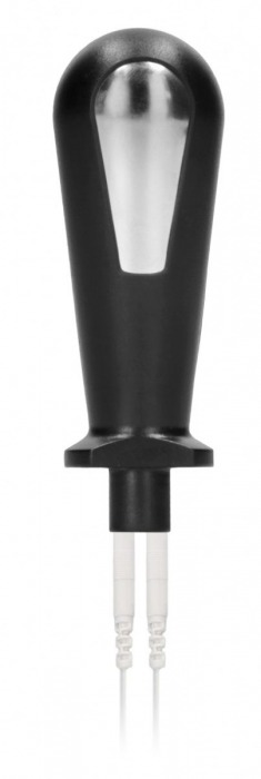 Черный электростимулятор с проводящей насадкой E-Stim Butt Plug - 8 см. - Shots Media BV - купить с доставкой в Краснодаре