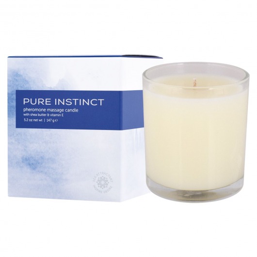 Свеча для массажа с феромонами Pure Instinct True Blue - 147 гр. - Pure Instinct - купить с доставкой в Краснодаре