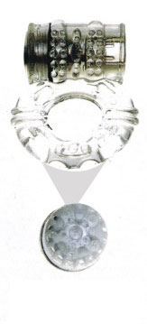 Прозрачное эрекционное кольцо с вибратором и стимуляцией клитора - Sextoy 2011 - в Краснодаре купить с доставкой