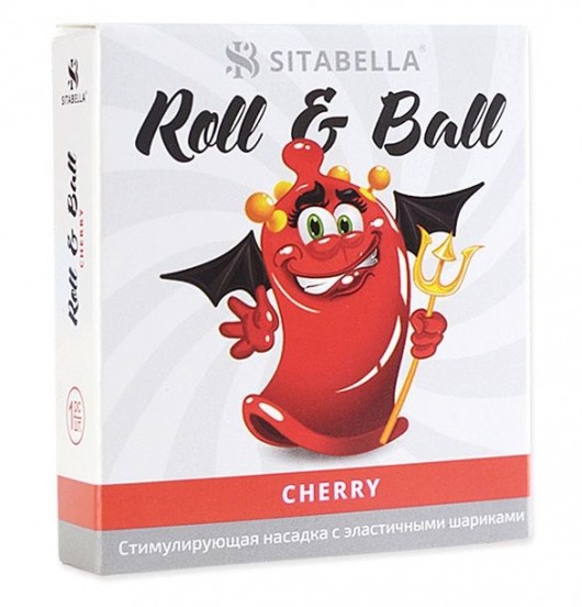 Стимулирующий презерватив-насадка Roll   Ball Cherry - Sitabella - купить с доставкой в Краснодаре