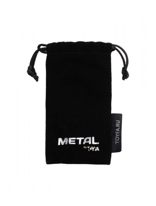 Серебристая коническая анальная пробка с красным кристаллом - 8 см. - ToyFa - купить с доставкой в Краснодаре