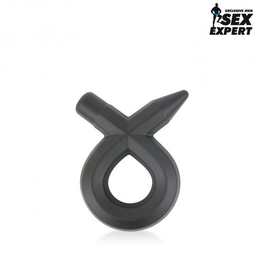 Черное силиконовое эрекционное кольцо Sex Expert - Sex Expert - в Краснодаре купить с доставкой